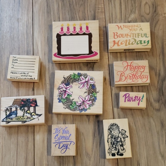 Vintage Rubber Stamp Lot for Scrapbooking Crafts - Picture 2 of 3
